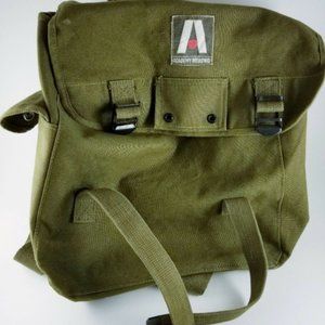 Vintage Academy Broadway Military Backpack -Olive